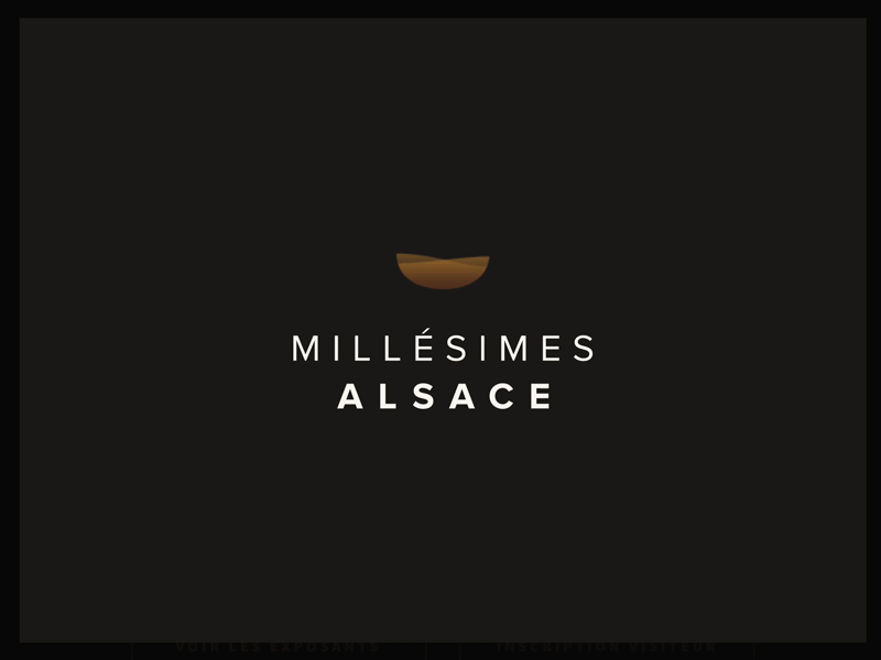 "Millésimes Alsace" loader animation canvas webdesign wine