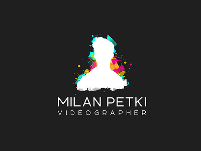 Milan Petki Videographer Silhouette minimalist logo branding colorful face header illustration logo minimalist personal brand photographer silhouette videographer