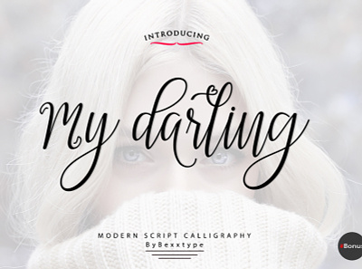 My Darling Script + Bonus branding crafs design font fonts illustration invitation logo typography wedding