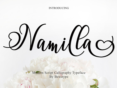 Namilla Script branding crafs design font fonts illustration invitation logo typography wedding