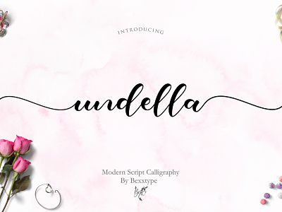Undella Script branding crafs design font fonts illustration invitation logo typography wedding