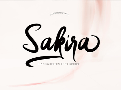 Sakira script branding crafs design font fonts illustration invitation logo typography wedding