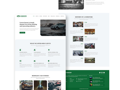 Land rover web UI/UX design