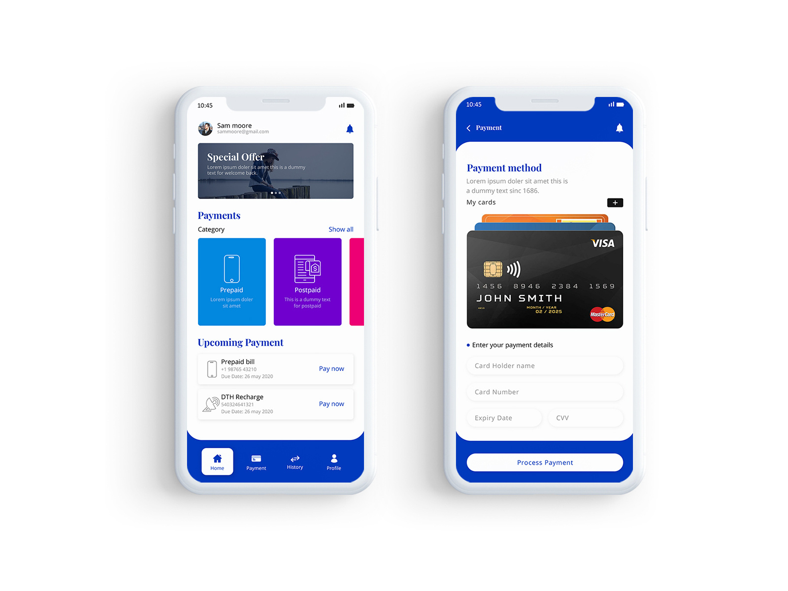 Bill Payment app by Gokul Tajpara on Dribbble