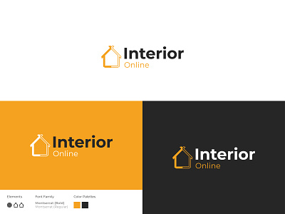 Interior Design Logo app brand identity branding design home icon home logo house house logo icon illustration interior logo logo logo design ui ux