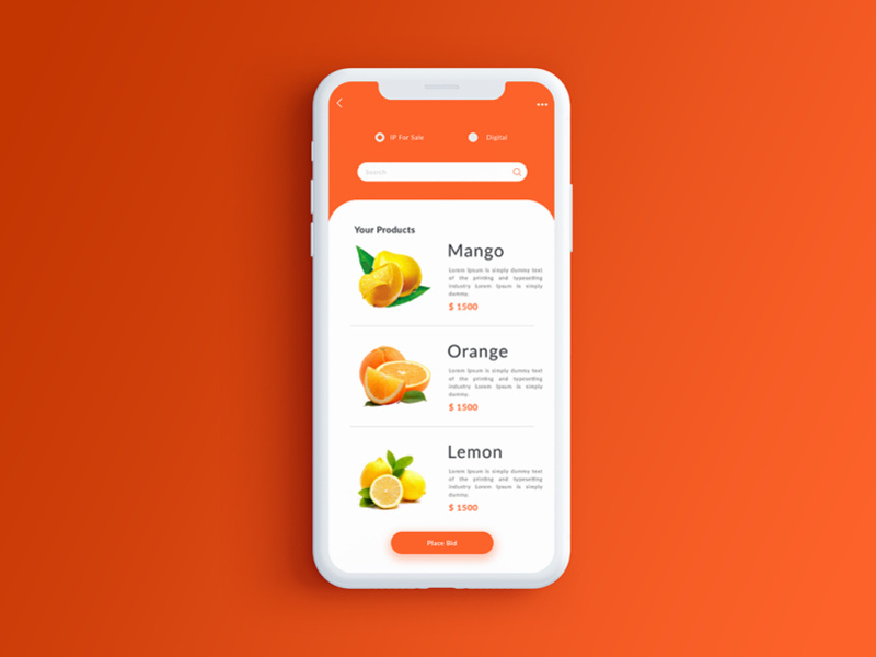 Orange App UI design by Gokul Tajpara on Dribbble