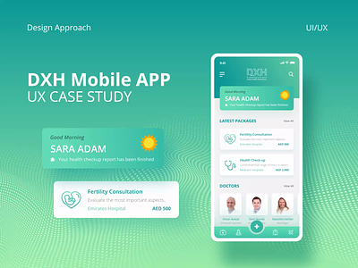 DXH Mobile App UX Case Study doctor dubai health mobile ui ux ux design ux process