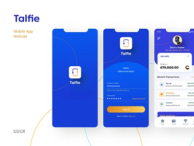 Talfie wallet app bank app exchange money transfers wallet