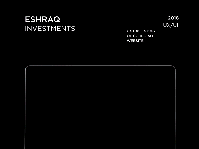 Eshraq UI/UX case study of corporate website