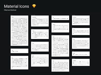 Material Icons (free sketch file)