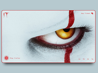 Concept for film "IT" clean concept creative design film it ui ux web webdesign website