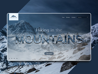 Mountain tour clean concept creative design mountain ui ux web webdesign website