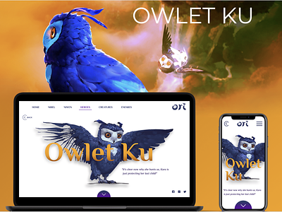 ORI. Game. UI/UX Design concept design game game design graphic design minimalism mobile ori site ui ux uxui web web design