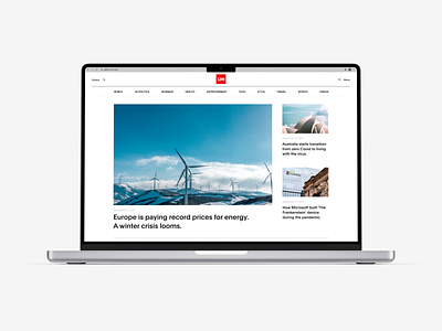 News portal. CNN articles cnn concept design graphic design interaction minimalism mobile news paper news portal news site redesign ui ux web web design