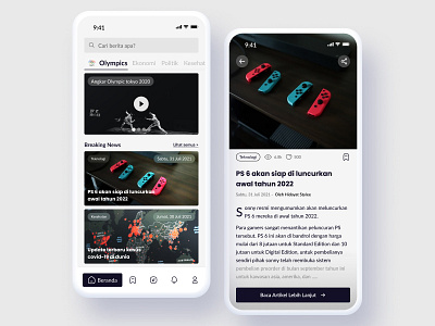 News Design Mobile App cnn covid 19 design aplikasi berita design inspiration design mobile app design news design trend 2021 economy figma indonesia inspiration news news design olympics reading reading news sport ui inspiration ui ux design ux inspiration