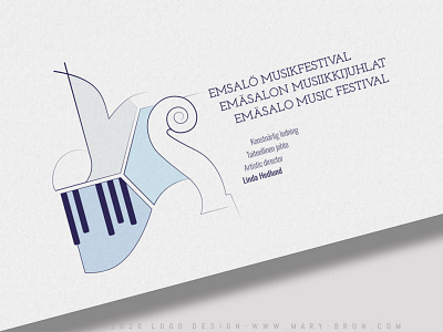 Logo design for Emäsalo music festival association branding custom logo design graphic illustration minimal music stringed instruments vector violin