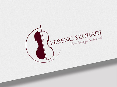 Logo design for Streichinstrumente Szoradi, Berlino branding custom logo design illustration logo minimal music stringed instruments vector violin