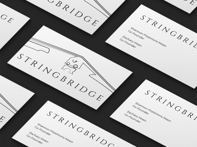 Logo design for StringBridge - Michigan violin stringbridge tipografia stringed instruments print music minimal logo illustration design custom logo branding