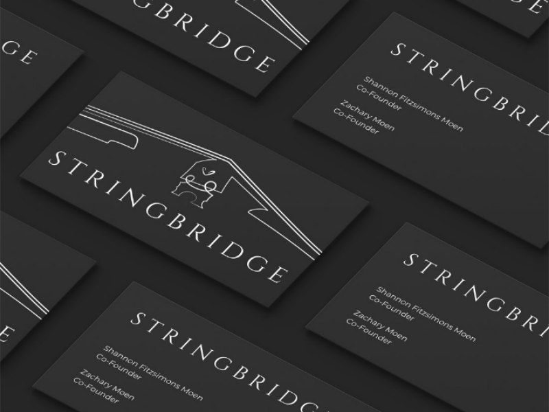 Logo design for StringBridge - Michigan stringbridge violin tipografia stringed instruments print music minimal logo illustration design custom logo branding
