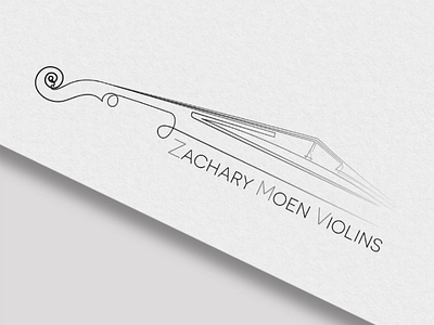 Logo design for Zachary Moen Violins branding custom logo design illustration logo minimal music print stringbridge stringed instruments tipografia violin