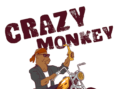 crazy monkey 4500x5400 2 design illustration