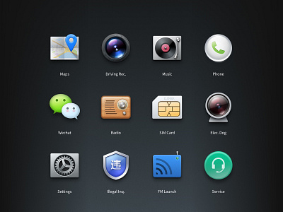 Launcher Icons hmi icon mac icon skeuomorphism smartisan