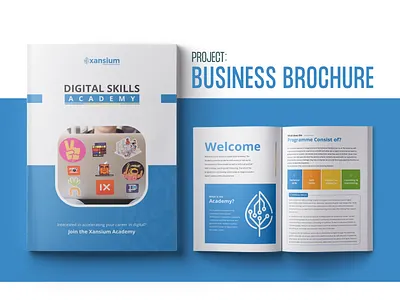 Business Brochure - DIGITAL SKILLS ACADEMY advertising annual report banner branding brochure brochure design business proposal company profile corporate creative digital marketing flyer graphic design marketing poster print professional real estate trifold brochure typography