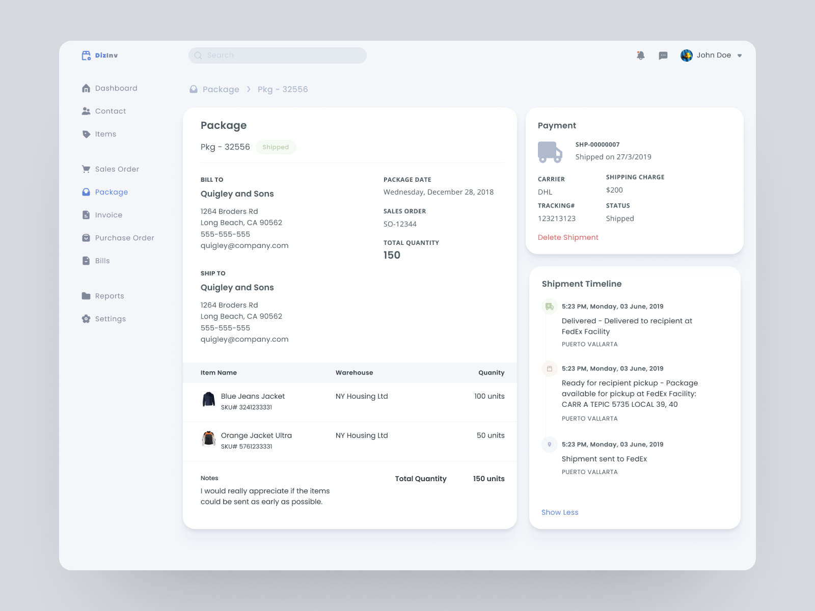 Package - Inventory Management System by Zunaid Aslam on Dribbble