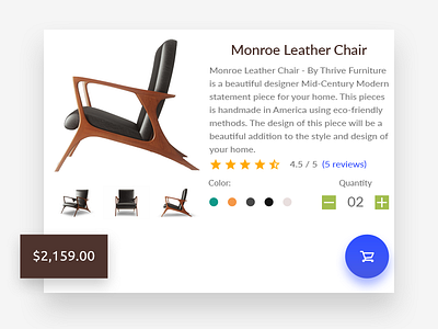 Day 002 - Product Card - Daily UI card cart chair e commerce material product shop ui user interface