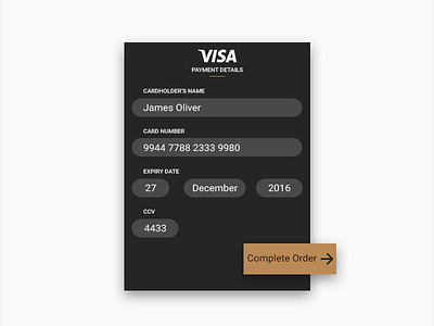 Day 004 - Card Payment - Daily UI buy card credit debit e commerece order payment sell shop visa widget