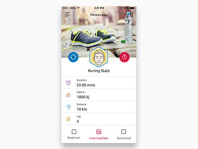 Day 008- Fitness App - Daily UI clean exercise fitness fitness app gym motion race run running sprint workout