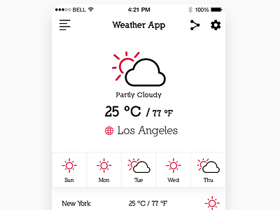 Day 10 - Weather App - Daily UI