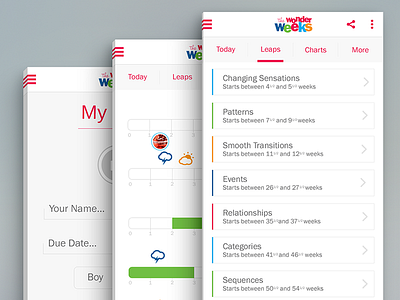 The Wonder Weeks | Mobile App Design app baby child children clean health infant kids parents sleep ui