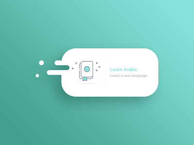 Learn A New Language arabic communicate icon illustration kit language modern simple ui ui card white