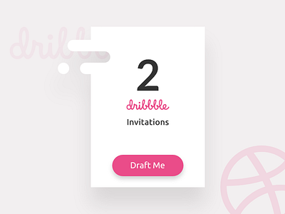 Dribbble Invite clean design draft dribbble dribbbler invitation invitations invite modern ui