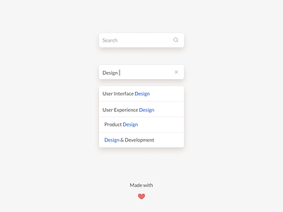 Search Interface Design clean design experience figma flat interface kit light minimal modern search search bar search box search engine simple ui user ux white zunaid