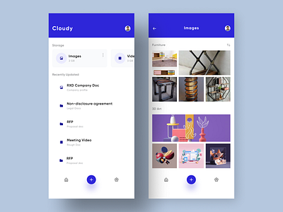 Cloud Storage Mobile App UI