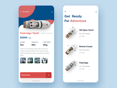 Yacht App UI