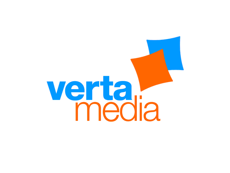 VertaMedia logo animation 2d animation after effects animated gif illustration logo motion graphics shop show up store vector illustration