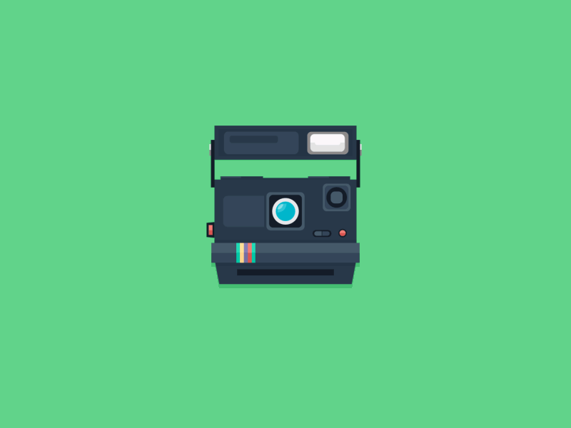 Polaroid 2d animation after effects animated gif explainer video illustration motion graphics shop store vector illustration