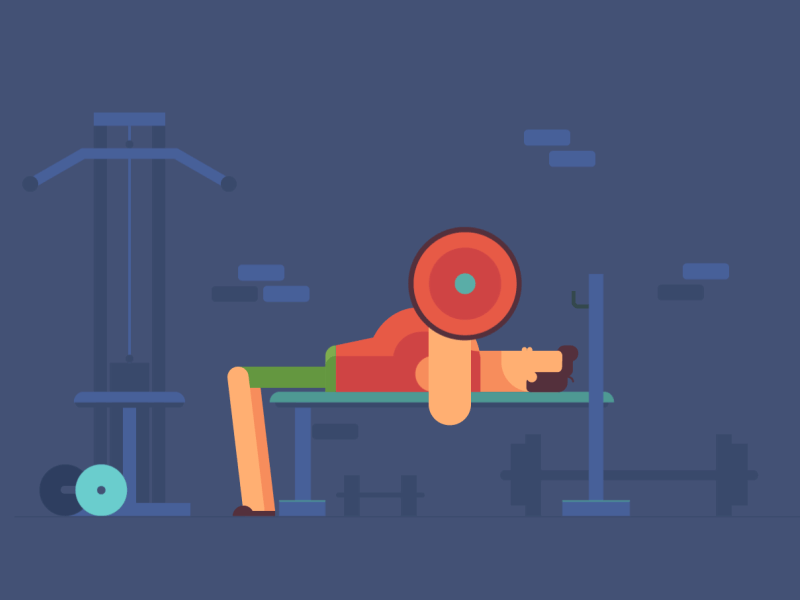 Bench Press by Valentin Kirilov for Motion Authors on Dribbble