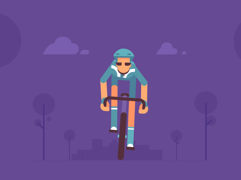 Tour de France 2d animation after effects bicycle bike character crossfit cycling fitness motion authors motion design