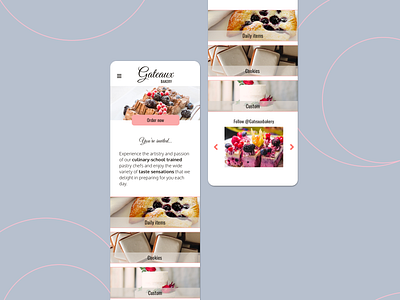 Local Bakery Mobile Site bakery design mobile ui redesign concept ui ux