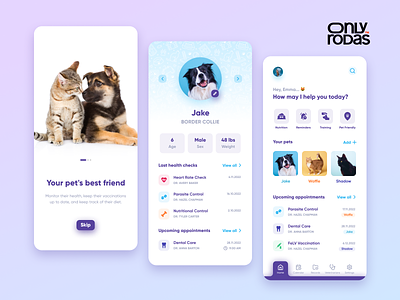 Pet App Concept animal app application cat design dog graphic design interface interface design pet pet app pet owner pets pets app ui vet