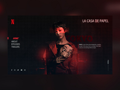 La Casa De Papel Web Concept Design art direction concept design graphic la casa de papel money hesit netflix ui ux web