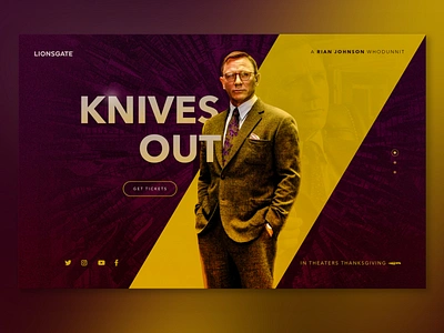 KNIVES OUT web concept concept design designer graphic knives out landing page ui ux web website