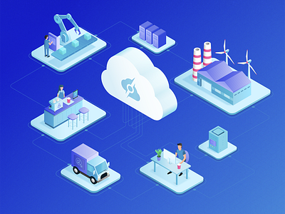 Isometric Cloud Illustration