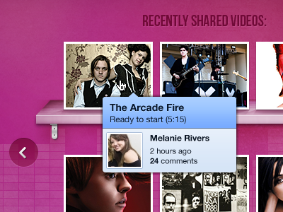 Music video shelf blue music pink recently rejected shared shelf shelves tooltip
