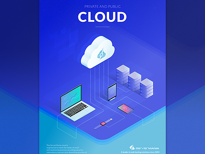 Cloud isometric illustration