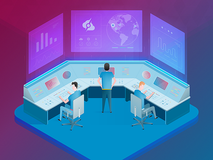 Managed Services isometric illustration by Zsolt Jakab on Dribbble